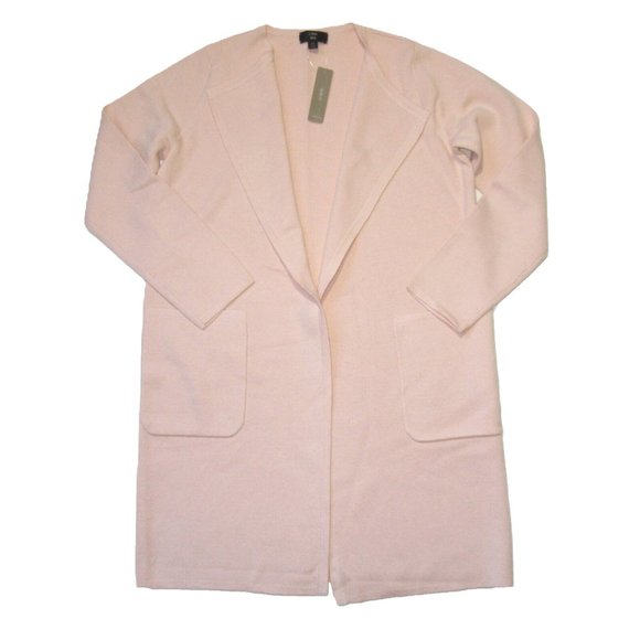 NWT J.Crew Juliette in Subtle Pink Open-Front Collarless Sweater Blazer XS - Picture 1 of 3